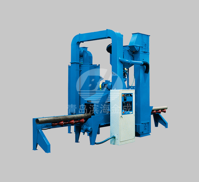 全主動鋼管內壁拋丸整理機、去氧化皮設備的工作原理